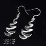 YAZILIND Sparkling Drop Dangle Earrings Statement Silver Winding Shinning Women Fish Hook Earrings Dainty Elegant Party Jewelry
