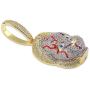 Moca Jewelry Hip Hop Iced Out Bling Chucky Necklace 18K Gold Plated Chain Necklace for Men Women