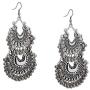 Zephyrr Fashion Turkish Style Beaded Layered Chandbali Earrings Statement Jewelry for Women (JAE-4887)