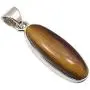 SilverStarJewel Tigers Eye tcw 8.0 Necklace Pendant 1.3'' Solid Sterling Silver Gemstone Gift SilverStarJewel Tigers Eye tcw 8.0 Necklace Pendant 1.3'' Solid Sterling Silver Gemstone Gift