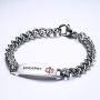 TTVOVO Medical Alert ID Bracelets for Men Women Stainless Steel SOS Emergency Medical Bracelets Link Chain Bracelet Identification Doctors Engravable Fashion Jewelry Gifts for Boys Girls, 8.7Inches