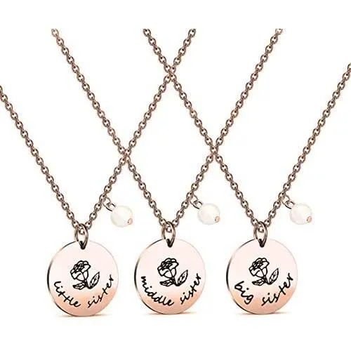Zuo Bao 3 Sister Necklace Big Sister Middle Sister Little Sister Necklace Set Sisters Gift Best Friend Necklace Zuo Bao 3 Sister Necklace Big Sister Middle Sister Little Sister Necklace Set Sisters Gift Best Friend Necklace