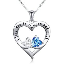 Sterling Silver Mother and Child Sister Forever Love Heart Pendant Necklace Bangle Bracelet for Mothers Day Gift