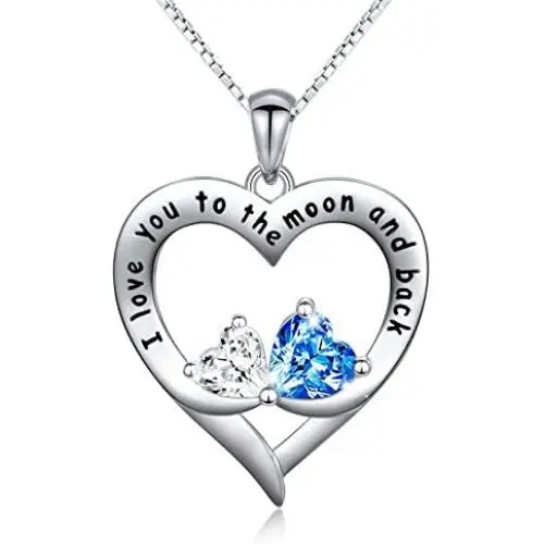 Sterling Silver Mother and Child Sister Forever Love Heart Pendant Necklace Bangle Bracelet for Mothers Day Gift