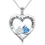 Sterling Silver Mother and Child Sister Forever Love Heart Pendant Necklace Bangle Bracelet for Mothers Day Gift