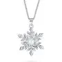 Christmas White Simulated Pearl Holiday Party Snowflake Pendant Necklace Earring Jewelry Set for Women Leverback Silver Plated Christmas White Simulated Pearl Holiday Party Snowflake Pendant Necklace Earring Jewelry Set for Women Leverback Silver Plated