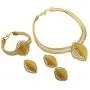 African Gold Color Bridal Wedding Jewelry Sets for Women Dubai Necklace Bracelet Earrings Ring Jewellery Set