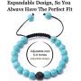 Matching Couples Distance Bracelets | Relationship Bracelets: Long Distance Relationship Gifts | Adjustable Stone Bond Bracelets, His And Hers Touch Bracelet Set With Gift Pouch