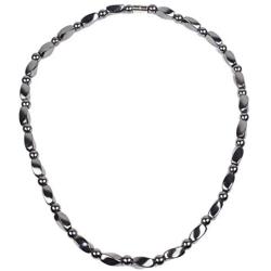 Hematite Necklace - Strong Magnetic Therapy Necklace Naturally Reduces Headache Pain - Arthritis in The Neck, Shoulder, and Head-18 inches