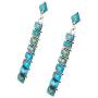 Turquoise Earrings 925 Sterling Silver & Genuine Turquoise (Choose Color)