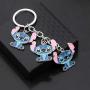WSNANG Ohana Keychain Ohana Means Family Hibiscus Flower Charm Keychain Hawaiian Ohana Gift Lilo Stitch Jewelry Gift for Family Best Friends