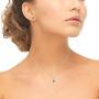 GemStar USA Sterling Silver Solitaire Necklace and Stud Earrings Set Made with Swarovski Crystals