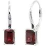 Sterling Silver Genuine Natural Emerald Cut Aquamarine Amethyst Blue Topaz or Garnet Leverback Earrings Sterling Silver Genuine Natural Emerald Cut Aquamarine Amethyst Blue Topaz or Garnet Leverback Earrings