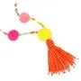 Charm Braided Womens Bohemian Jewelry Set Handmade Colorful Long Seed Beaded Bright Color Chain Pompom Tassel Necklace and Earring
