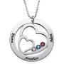 MyNameNecklace Personalized Heart Pendant Made with Swarovski Crystals Custom Engraved Precious Metals Silver 925 & Gold Plating Jewelry