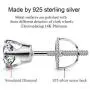 14k Gold Plated 925 Silver Stud Earrings with Screw Back, Round cut Cubic Zirconia Solitaire Studs With Gift Box 14k Gold Plated 925 Silver Stud Earrings with Screw Back, Round cut Cubic Zirconia Solitaire Studs With Gift Box