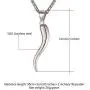 Greendou Fashion Jewelry Stainless Steel Italian Horn Charm Lucky Talisman Pendant Necklace