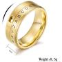 JAJAFOOK 8MM Mens Stainless Steel Alphabet Number Spinner Ring Decoder Design Silver, Black, Gold