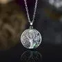 Barzel 18K White Gold Plated Created Abalone Pearl Tree Of Life Necklace (1)