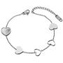 AAABBB Trendy Shell Heart Charm Anniversary Bracelet Stainless Steel Chain & Link Women Bracelets
