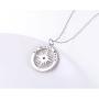 S925 Sterling Silver Simulated Birthstones Compass No Matter Where Bracelet and Pendant Necklace 18'' Graduation Gift