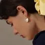 P&N Jewelry Ear Cuffs Earrings Clips on Earrings for Women, Detachable Pendant Earrings Sterling Silver 18K Gold Plated for Daily Party Travly