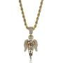 KOSMOLING Fashion Jewelry Gifts Full Pave Bling Cubic Zirconia Angel Pendant 18K Real Gold Plated Iced Out Necklaces Hip Hop