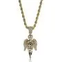 KOSMOLING Fashion Jewelry Gifts Full Pave Bling Cubic Zirconia Angel Pendant 18K Real Gold Plated Iced Out Necklaces Hip Hop