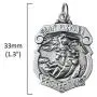 Saint Michael the Archangel Protect Us Shield Medal Pendant in 925 Sterling Silver Saint Michael the Archangel Protect Us Shield Medal Pendant in 925 Sterling Silver