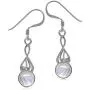 Silvershake Natural Moonstone White Gold Plated 925 Sterling Silver Victorian Swirl Style Dangle Hook Earrings Silvershake Natural Moonstone White Gold Plated 925 Sterling Silver Victorian Swirl Style Dangle Hook Earrings
