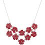 Lux Accessories Mini Floral Flower Collar Chain Statement Necklace