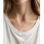 Glimmerst Cross Pendant Necklace, 18K Gold Plated Stainless Steel Cross Necklace Simple Small Tiny Cross Pendant Christian Necklace for Women Girls