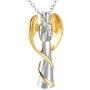 Angel Wing Fairy Cremation Jewelry for Ashes Stainless Steel Hold Loved Ones Ash Keepsake Memorial Urn Necklace