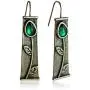D.Rosse Unique Vintage Silver Handmade Bohemian Enamel Flower Bar Dangle Earrings Chic Green Tulip Geometric Square Drop Earrings for Women Statement Jewelry D.Rosse Unique Vintage Silver Handmade Bohemian Enamel Flower Bar Dangle Earrings Chic Green Tulip Geometric Square Drop Earrings for Women Statement Jewelry