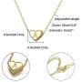 BMMYE Tiny Gold Initial Necklace for Women Girls 18K Dainty Letter Necklace A-Z Heart Pendant Choker Alphabet Personalized Birthday Mothers Bridesmaid Minimal Jewelry