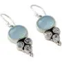 NOVICA Blue Topaz and Chalcedony .925 Sterling Silver Dangle Earrings Bubbling Stream NOVICA Blue Topaz and Chalcedony .925 Sterling Silver Dangle Earrings Bubbling Stream