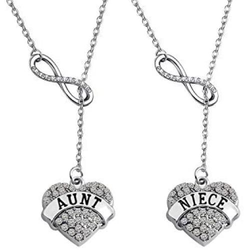 BAUNA Niece Gift from Aunt Auntie Gifts Aunt Niece Pendant Necklace Niece Birthday Gift Graduation Gift