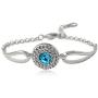 MAFMO White Platinum Plated Crystal Round Shaped Necklace Bracelet Earrings Set Women Fashion Jewelry