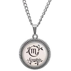 Lan Jin Art Constellation Necklace Handmade Scorpio Necklace Zodiac Personalized Jewelry Scorpio Pendant