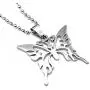 Stainless steel hollow butterfly pendant necklace with 23'' ball chain pure love couple best friend jewelry gift (No fade) Stainless steel hollow butterfly pendant necklace with 23'' ball chain pure love couple best friend jewelry gift (No fade)