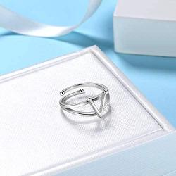 Jewmon Personalized Initial Letter Open Ring Adjustable Women Statement Rings Party 925 Sterling Silver Open Alphabet Rings Letter A to Z Ring Jewerly Gift