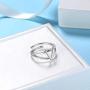 Jewmon Personalized Initial Letter Open Ring Adjustable Women Statement Rings Party 925 Sterling Silver Open Alphabet Rings Letter A to Z Ring Jewerly Gift