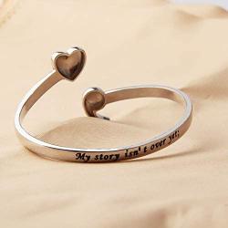 MAOFAED My Story Isnt Over Yet Semicolon Bracelet Depression Suicide Mental Health Awareness Semicolon Inspirational Jewelry