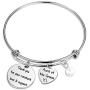 Ribukat Wedding Jewelry Aunt of The Groom Bangle Bracelet Thank You for Your Constant Love and Support Wedding Gift for Aunt