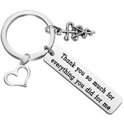 POTIY Veterinarian Keychain Veterinary Technician Gifts Thank You So Much for Everything You Did for Me Vet Tech Jewelry Gift Thank You Gift for Veterinarian