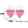 WEVENI Acrylic Valentines Day Blue Red Heart Earrings Dangle Drop Fashion Jewelry For Women Girls Charm Gift WEVENI Acrylic Valentines Day Blue Red Heart Earrings Dangle Drop Fashion Jewelry For Women Girls Charm Gift