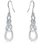 Silver Earrings for Women, 925 Sterling Silver Celtic Drop Earrings Jewelry Gifts for Mother Wife & Girlfriend