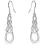 Silver Earrings for Women, 925 Sterling Silver Celtic Drop Earrings Jewelry Gifts for Mother Wife & Girlfriend