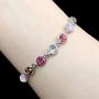 gemstoneworld Tennis Bracelet for Women, Round Cut Crystal Rhinestone Adjustable Chain Jewelry for Birthday Party Wedding Engagement Xmas Gift