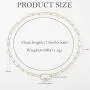 ERPELS Carabiner Necklace Paperclip Chain with Heart Star Oval Hamsa Shaped Cubic Zircon Screw Clasp Pendant Lock Necklace for Women Girls